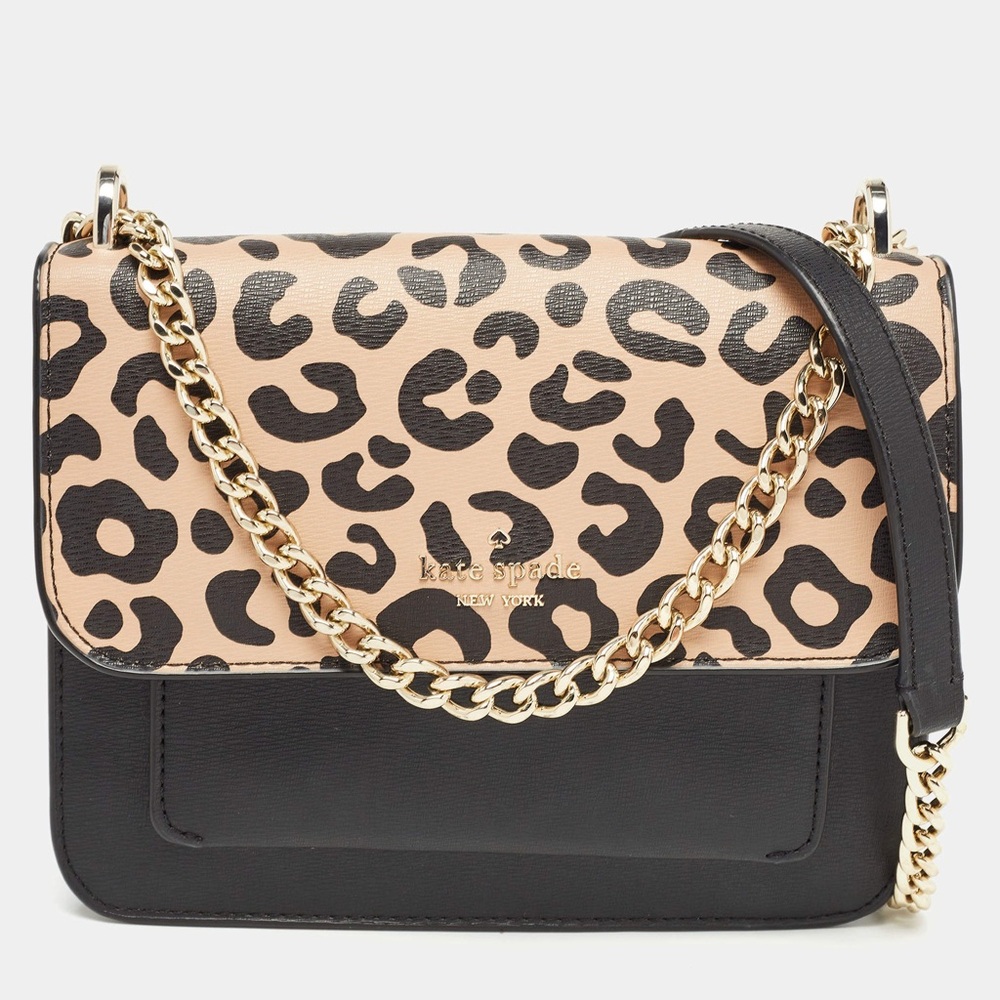 kate spade Leopard-Print Flap Crossbody NWOT